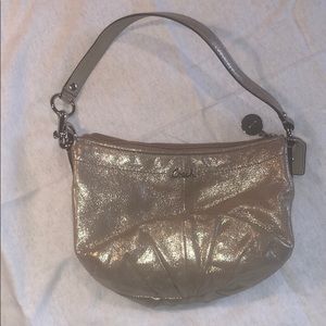 Coach Small Evening Purse Gold Sparkle